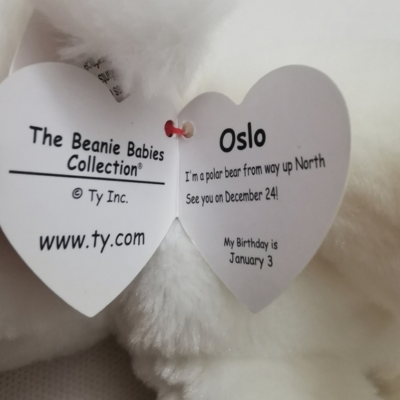 Ty Oslo the Polar Bear Beanie Baby - Picture 7 of 8